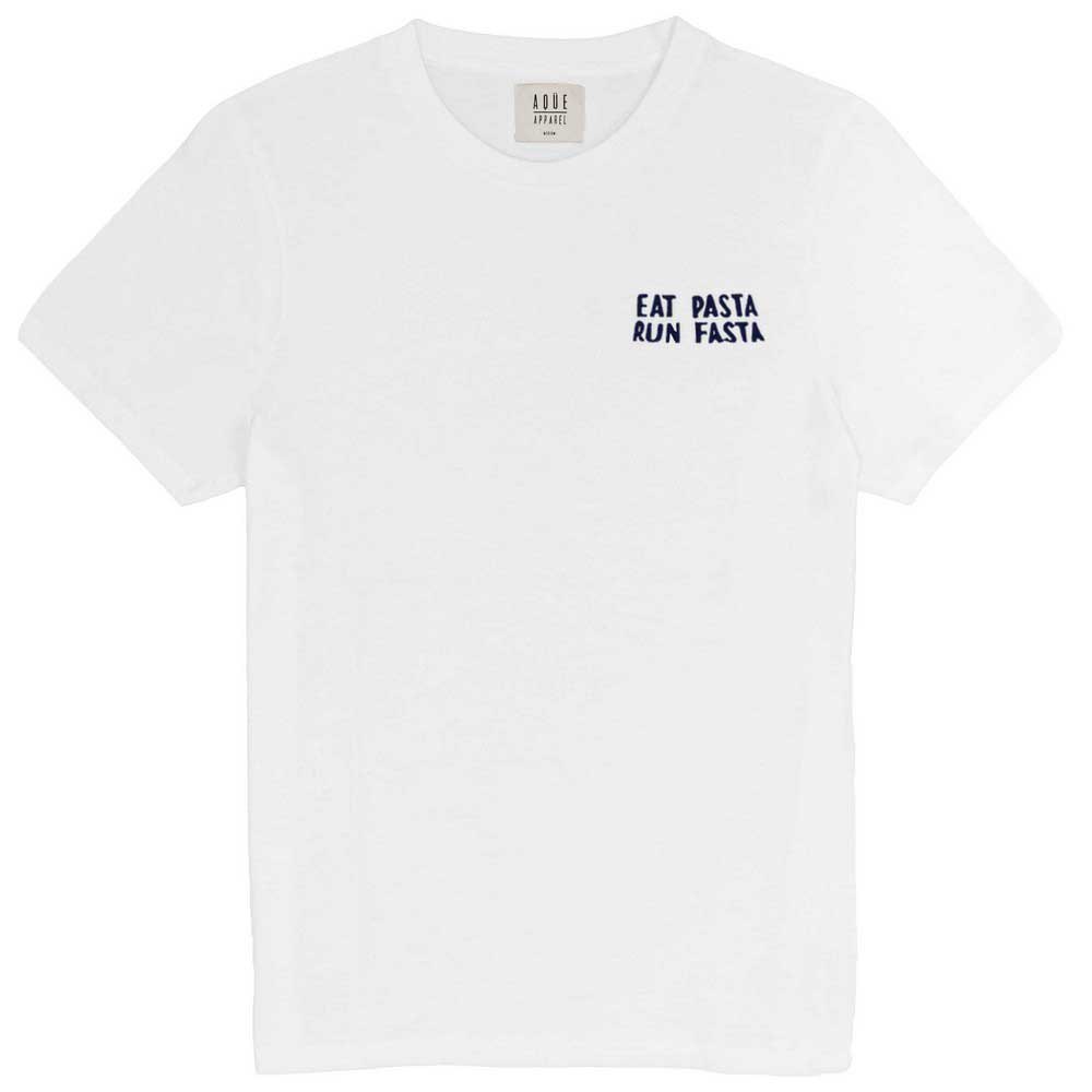 AqÜe Apparel Eat Pasta Kurzärmeliges T-shirt S White günstig online kaufen
