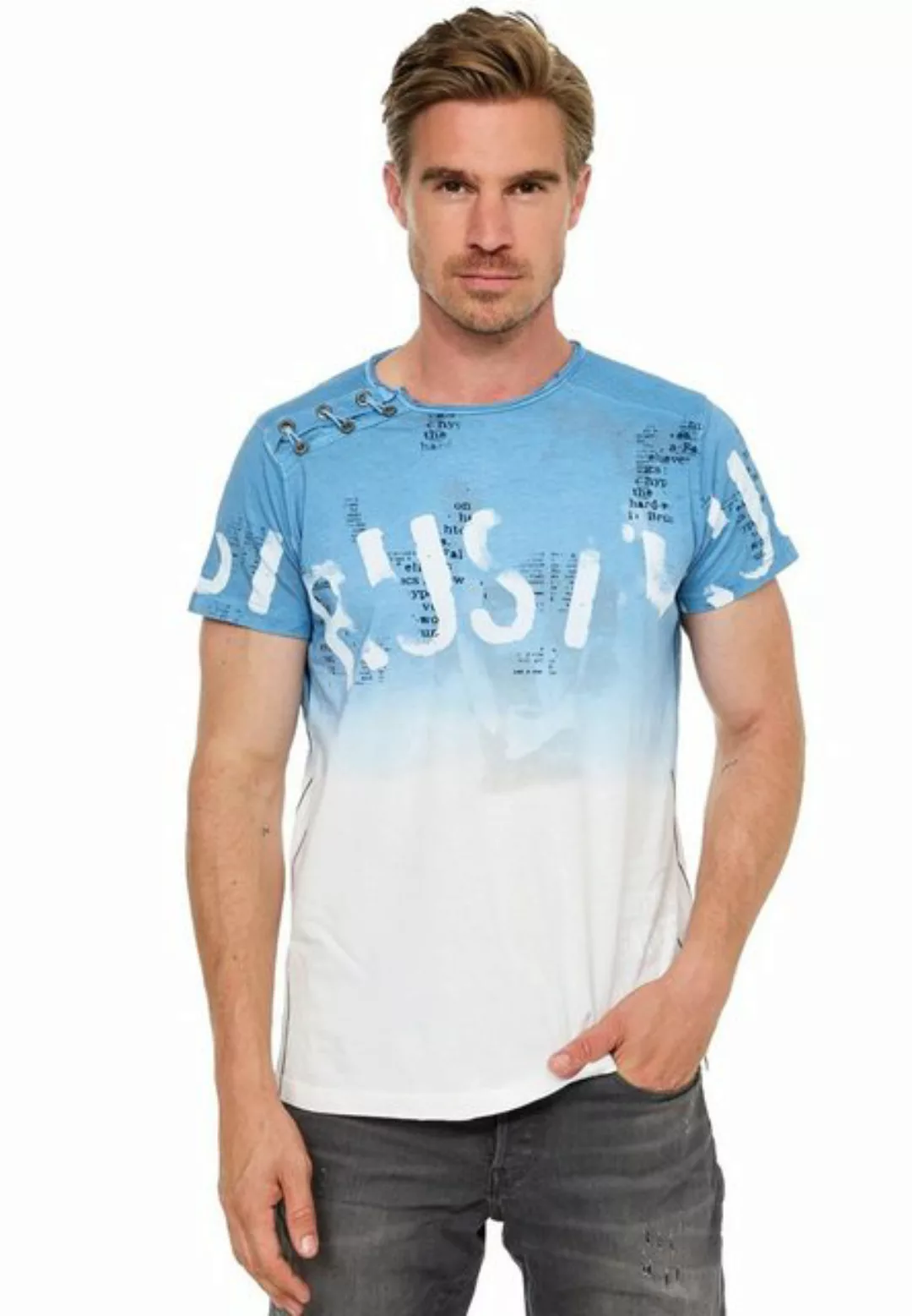 Rusty Neal T-Shirt mit farblichem Übergang günstig online kaufen