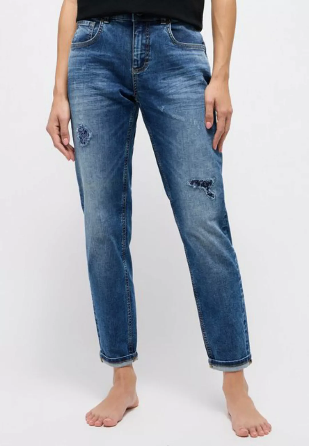 ANGELS 5-Pocket-Jeans Jeans Boyfriend Sequin mit Pailletten günstig online kaufen