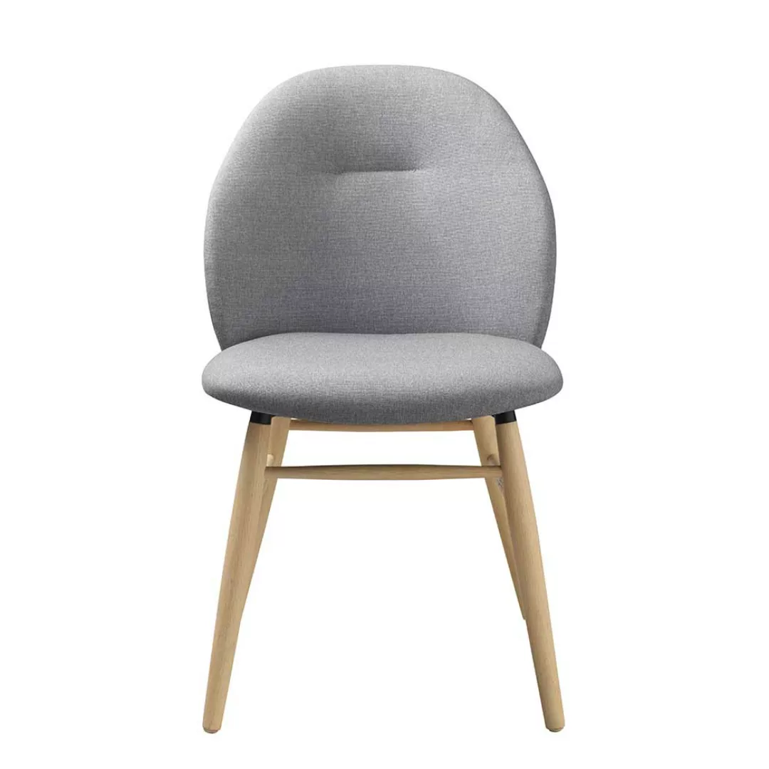 Stuhl Esszimmer im Skandi Design Webstoff und Massivholz günstig online kaufen