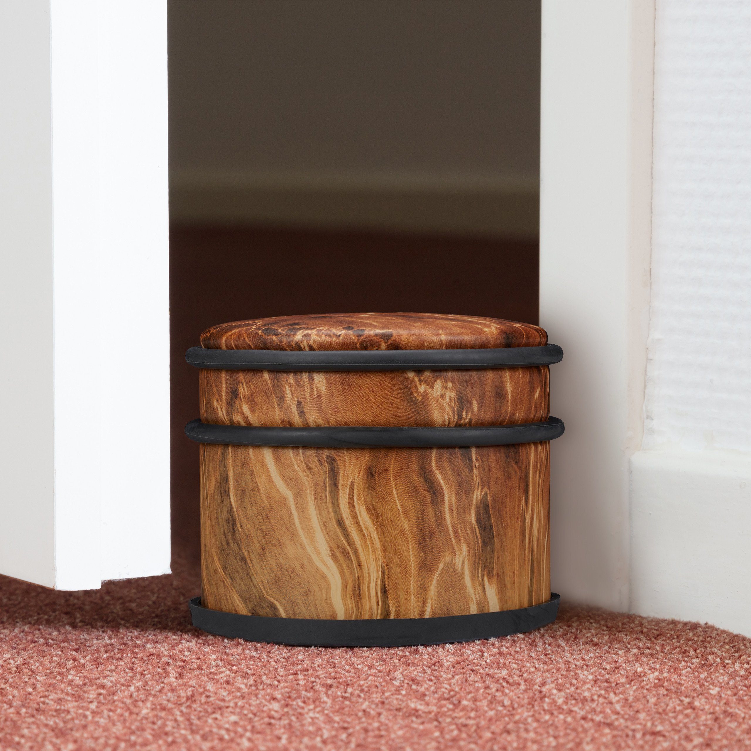 relaxdays Türstopper Holzoptik dunkelbrau günstig online kaufen