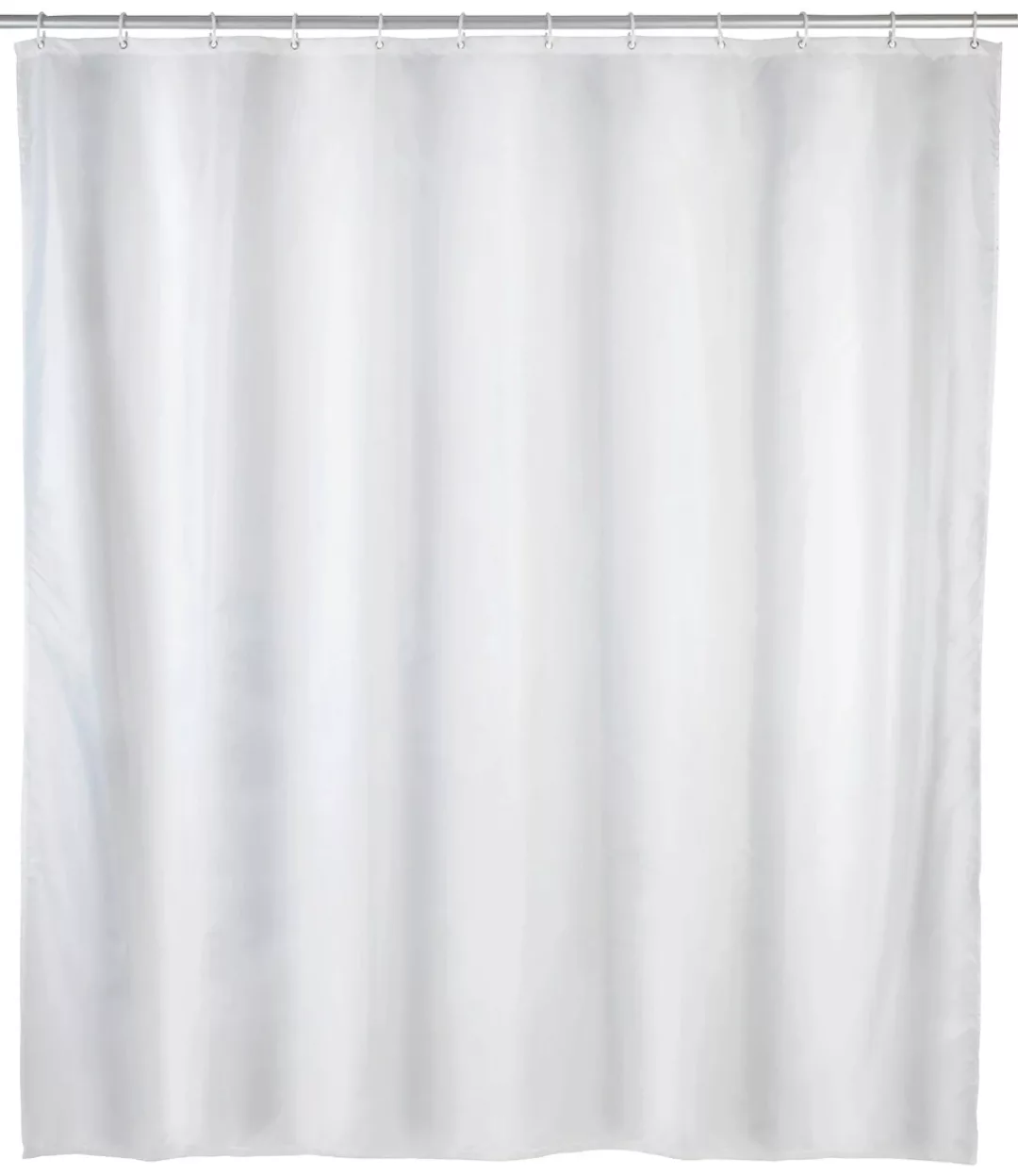 Wenko Anti-Schimmel Duschvorhang Uni Polyester 120 cm x 200 cm Weiß günstig online kaufen
