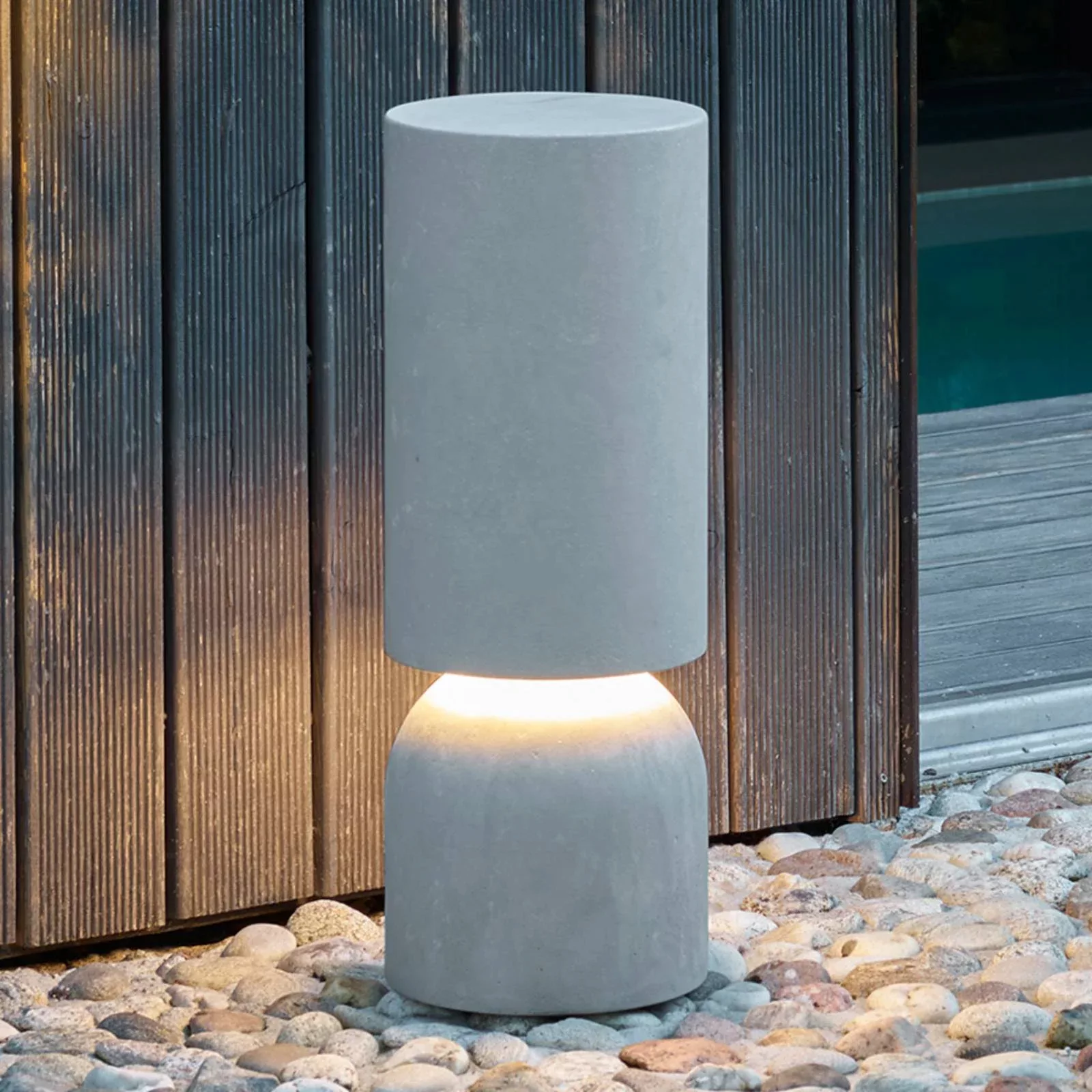 Luceplan Nui B LED-Terrassenleuchte aus Beton DALI günstig online kaufen