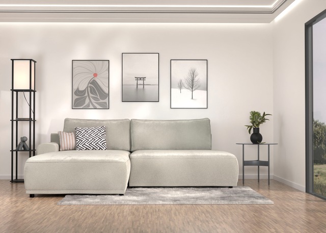 TRENDMANUFAKTUR Ecksofa "Fordon II, Schlafsofa mit Bettkasten, Couch in L-F günstig online kaufen