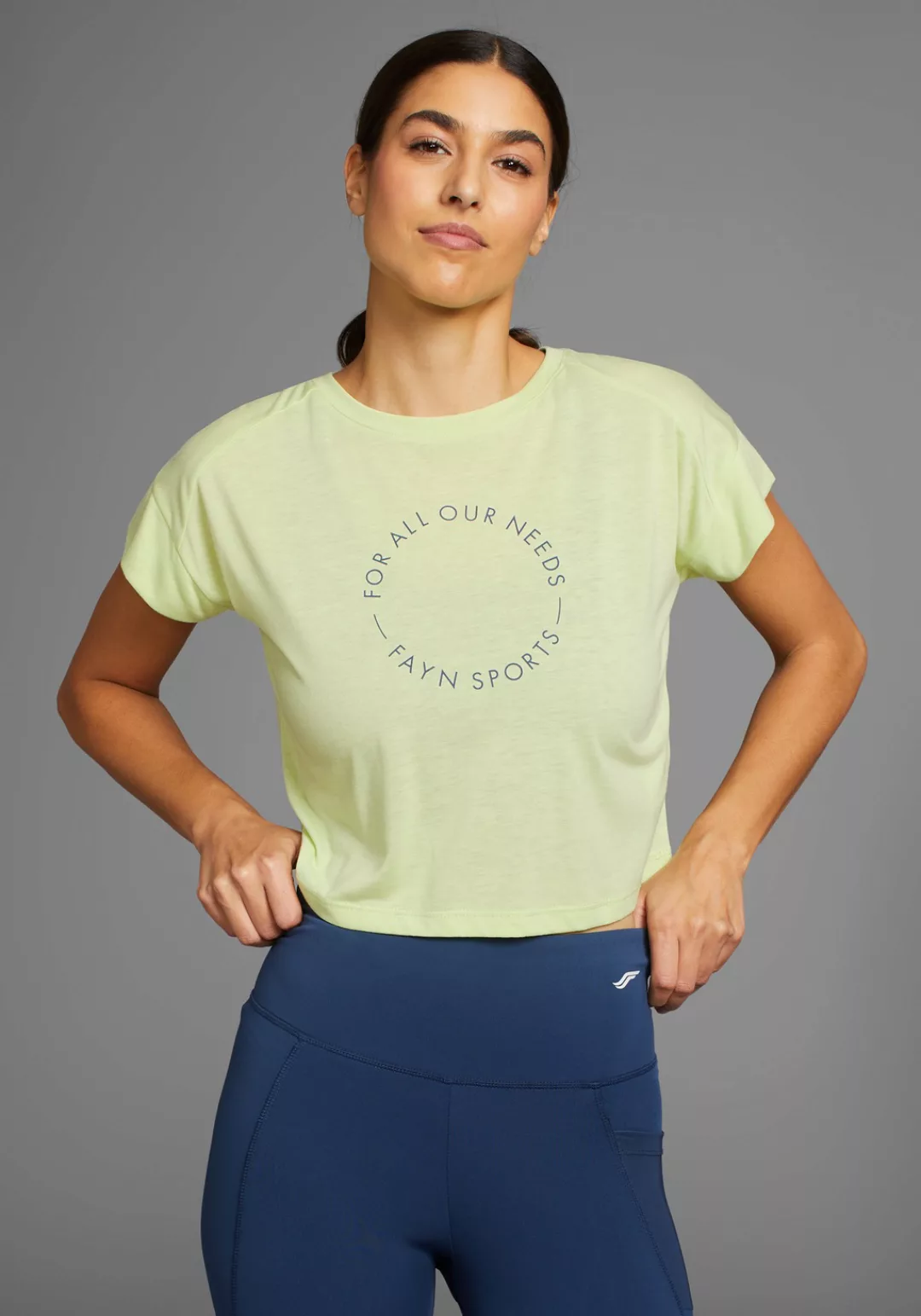 FAYN SPORTS Funktionsshirt "Cropped Top", Kurzarm, sportliche Passform, uni günstig online kaufen