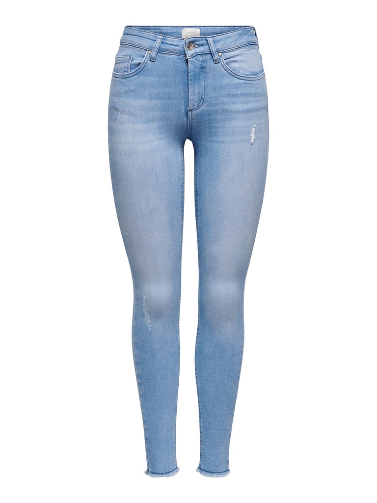 ONLY Skinny-fit-Jeans Skinny Fit Ankle Jeans ONLBLUSH Denim Hose Fransen (1 günstig online kaufen