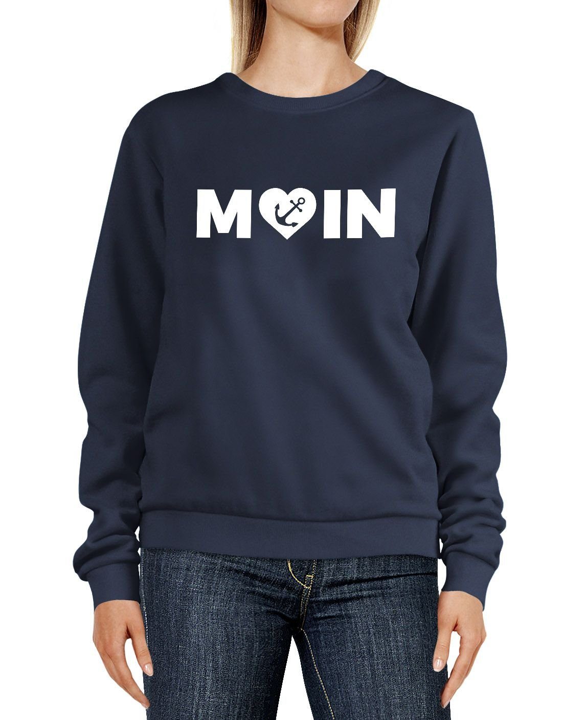 MoonWorks Sweatshirt Sweatshirt Damen Aufdruck Moin günstig online kaufen
