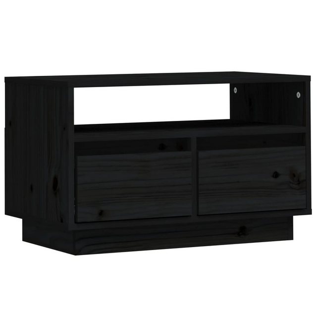 Vidaxl Tv-schrank Schwarz 60x35x37 Cm Massivholz Kiefer günstig online kaufen