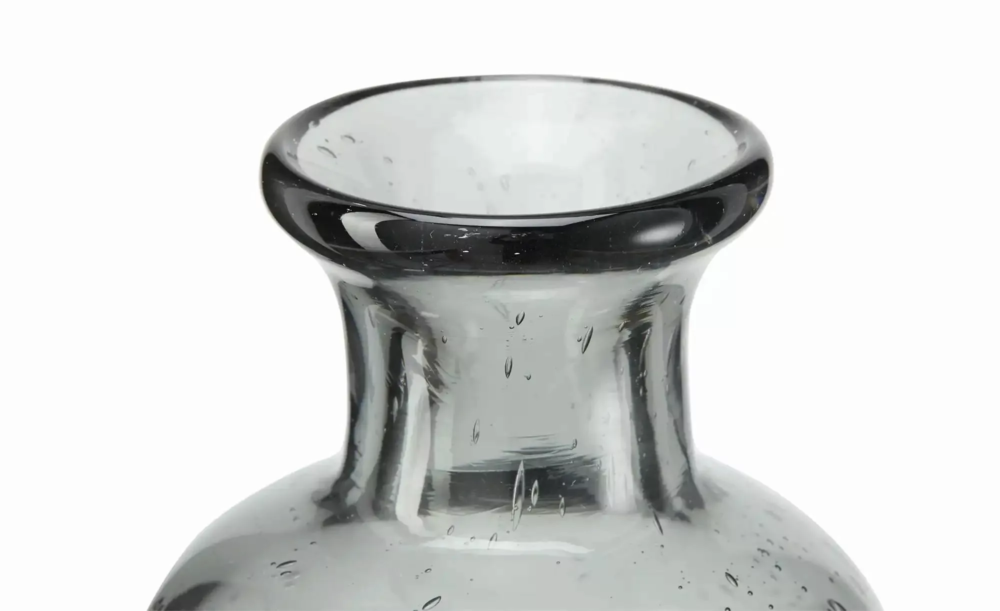 HOME STORY Vase   ¦ grau ¦ Glas ¦ Maße (cm): H: 15  Ø: 8 Accessoires > Vase günstig online kaufen