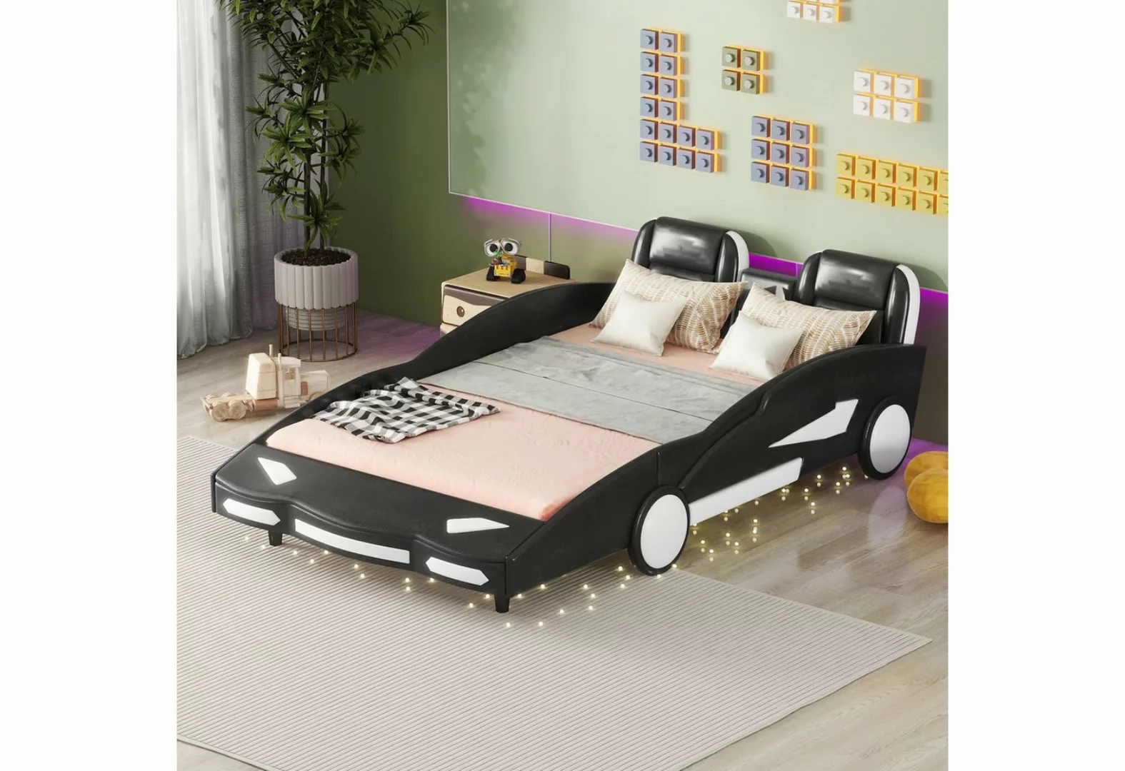 MODFU Kinderbett Autobetten, Gästebett, Flachbetten, Auto-Modellbetten (140 günstig online kaufen