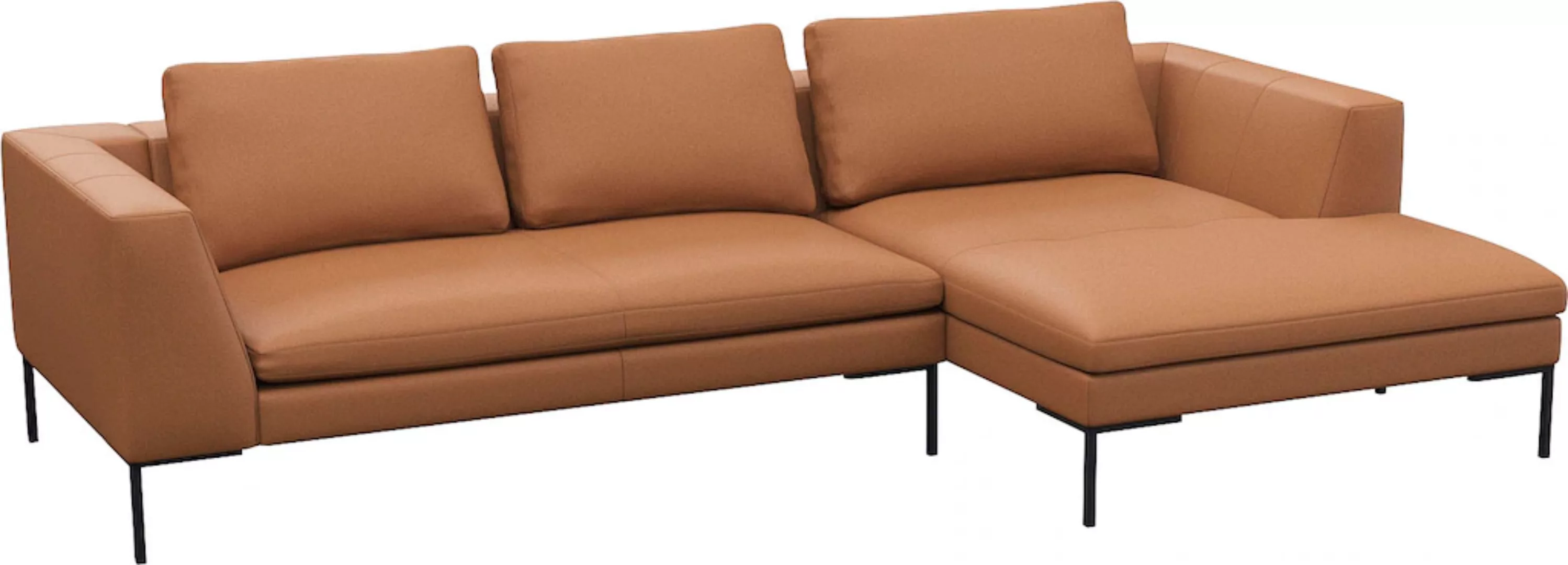 FLEXLUX Ecksofa "Loano", modernes Sofa, frei im Raum stellbar, lose Kissen, günstig online kaufen