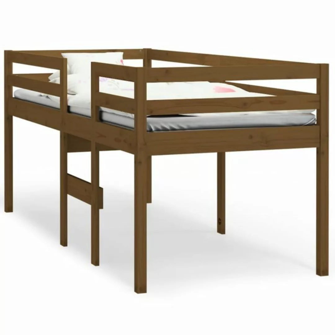 furnicato Bett Hochbett Honigbraun 75x190 cm Massivholz Kiefer günstig online kaufen