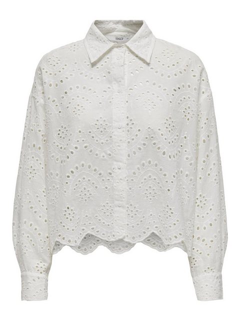 ONLY Blusenshirt Bluse lockeres Muschelsaum Hemd ONLVALAIS L/S SHIRT WVN NO günstig online kaufen