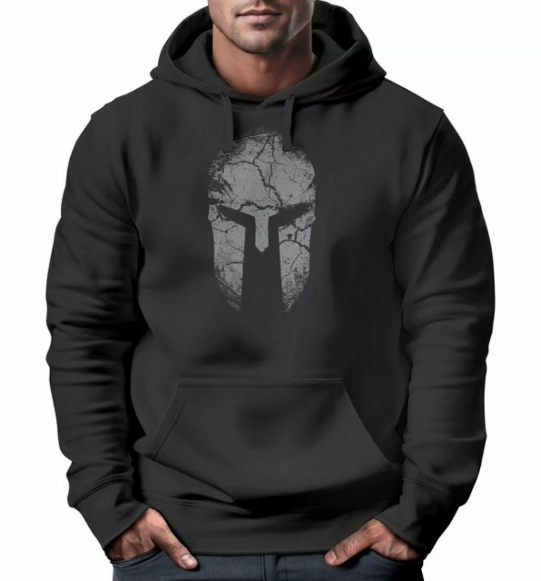 Neverless Hoodie Hoodie HerrenAufdruck Sparta Helm Spartan Warrior Print günstig online kaufen