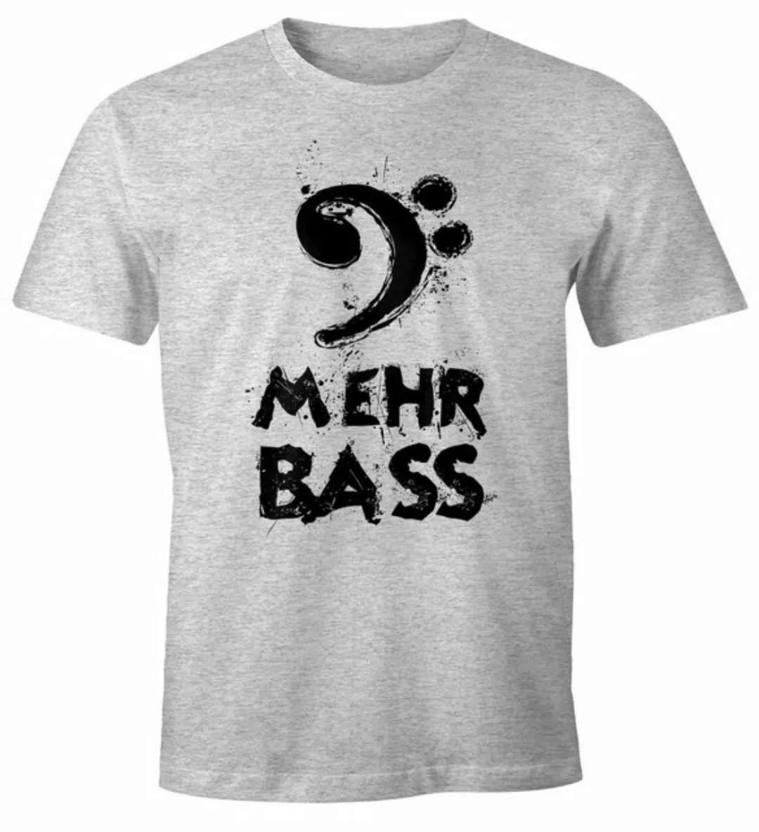 MoonWorks Print-Shirt Herren T-Shirt Mehr Bass Musik Party Moonworks® mit P günstig online kaufen