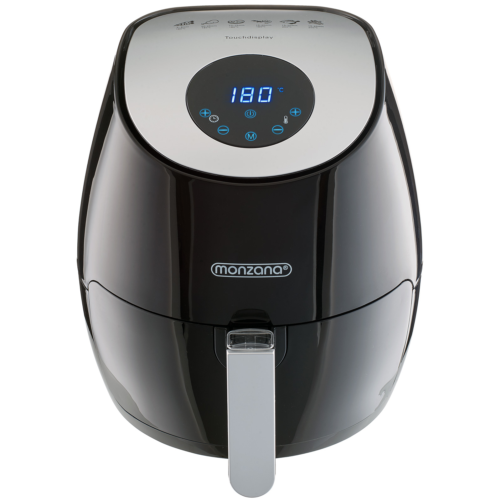 Heißluftfritteuse 9in1 Schwarz Touch-Display 1500W 3,6 L günstig online kaufen