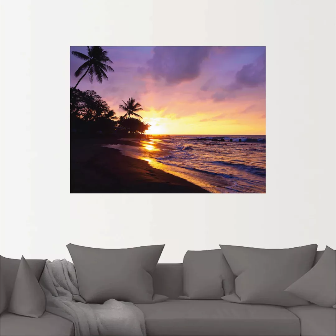 Artland Wandbild "Tropischer Strand", Sonnenaufgang & -untergang, (1 St.), günstig online kaufen