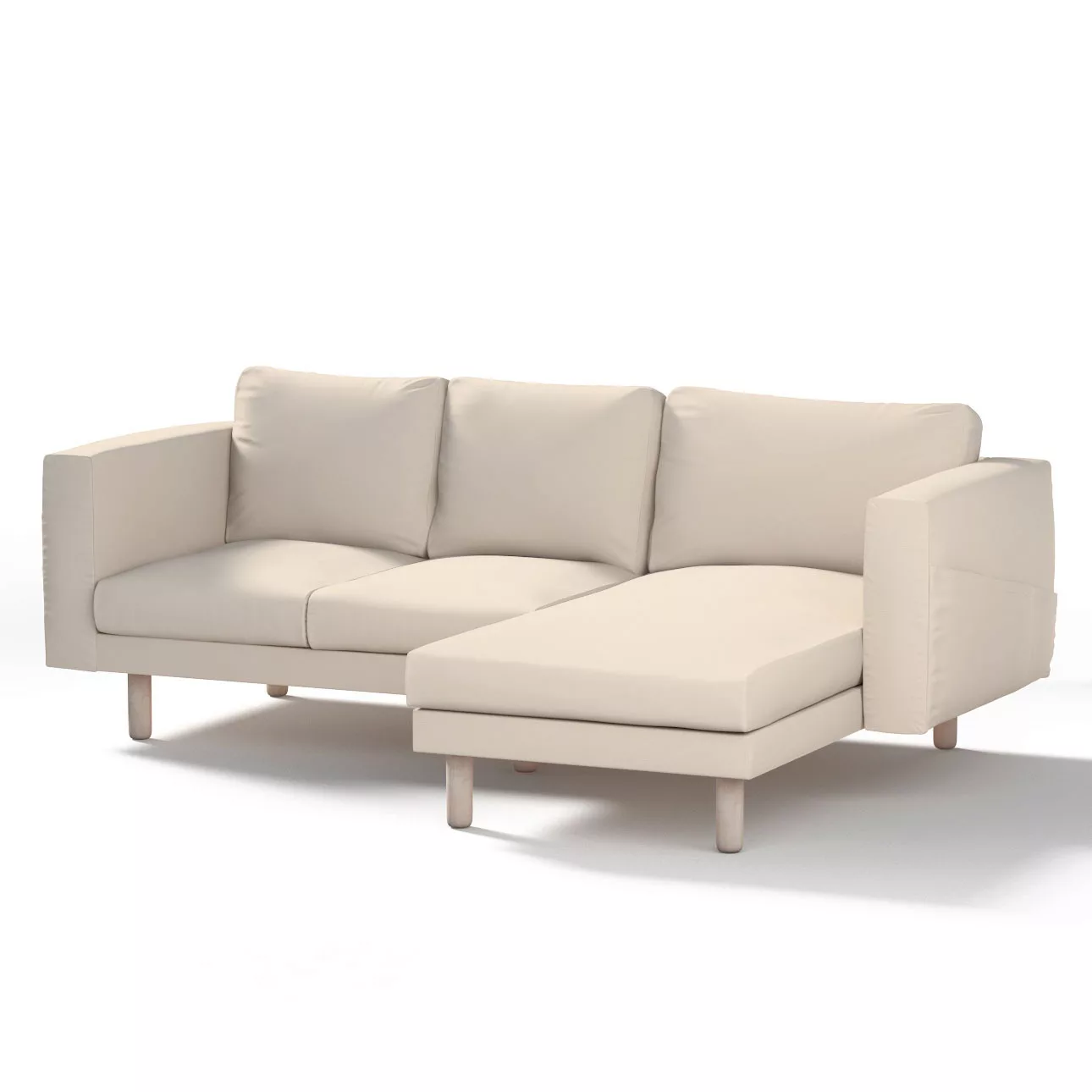 Bezug für Norsborg 3-Sitzer Sofa mit Recamiere, naturweiß, Norsborg Bezug f günstig online kaufen