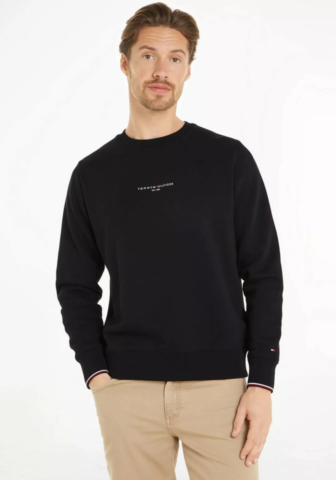 Tommy Hilfiger Sweatshirt TOMMY LOGO TIPPED CREWNECK günstig online kaufen