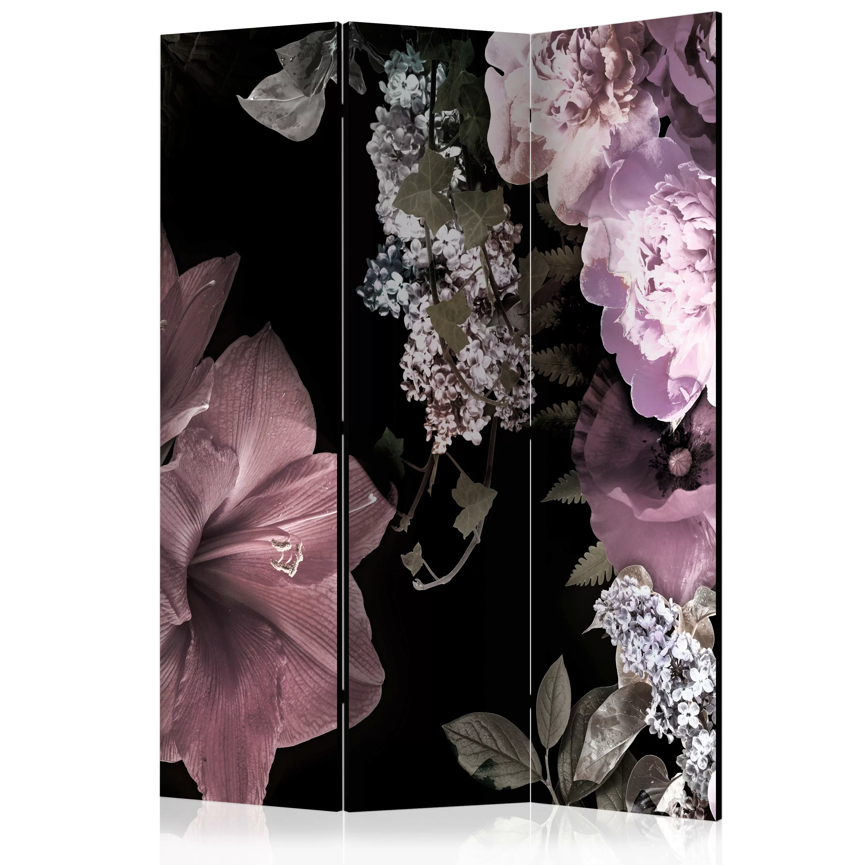 3-teiliges Paravent - Flowers From The Past [room Dividers] günstig online kaufen