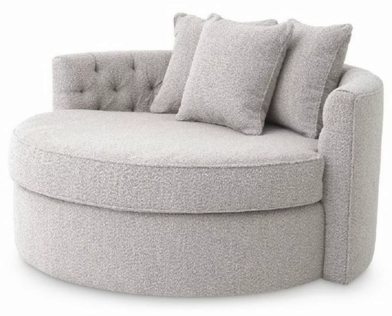 Casa Padrino Loungesofa Luxus Rundsofa Grau 157 x 148 x H. 90 cm - Modernes günstig online kaufen