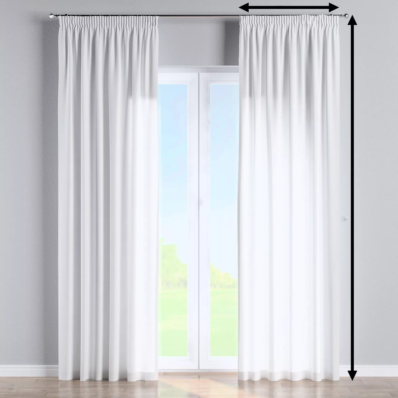 Gefütterter Vorhang mit Kräuselband, weiß, Loneta (133-02) günstig online kaufen