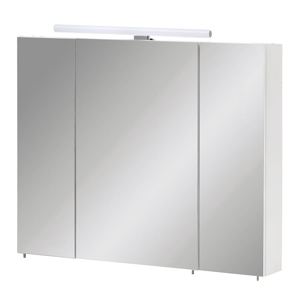 Badezimmer Spiegelschrank 80 cm weiß matt MESA-80 günstig online kaufen