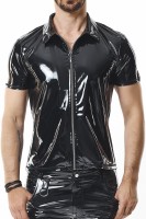 Zipper-Shirt im PVC-Stil günstig online kaufen