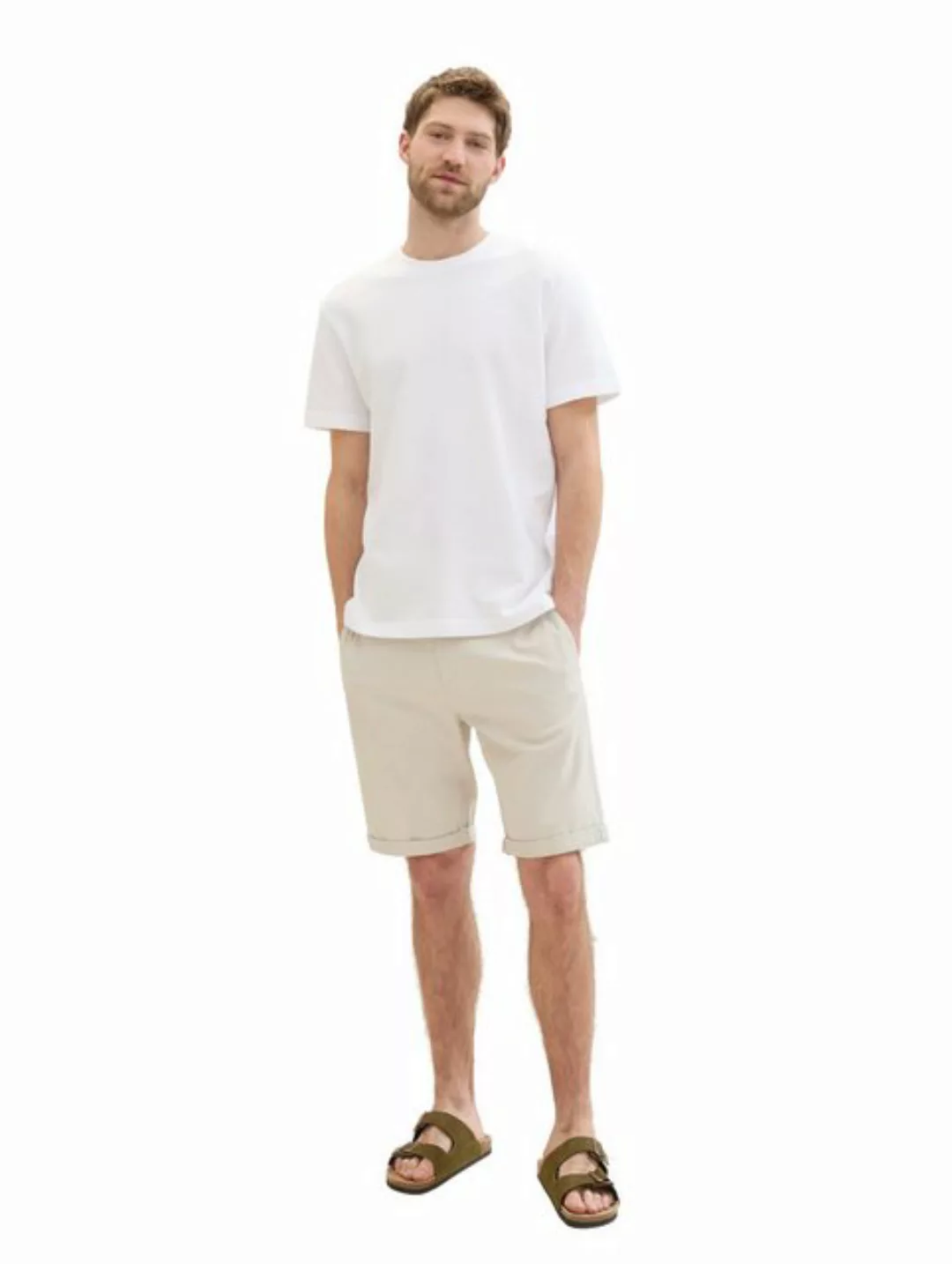 TOM TAILOR Chinoshorts mit Markenlabel günstig online kaufen