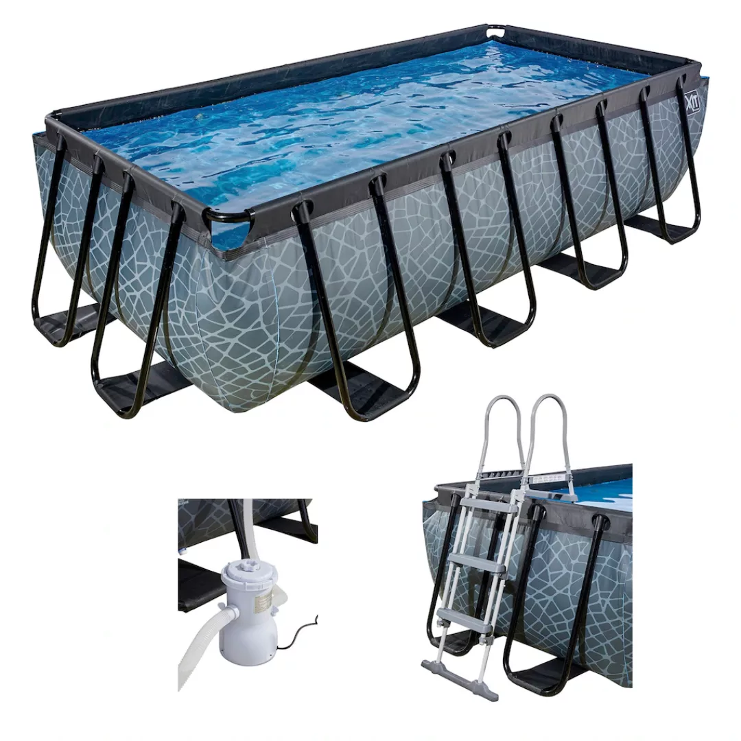 EXIT Framepool, (Set, 3 tlg.), BxLxH: 200x400x100 cm, mit Filterpumpe und S günstig online kaufen