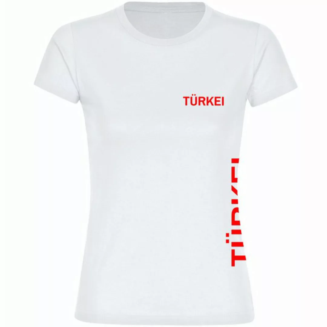 multifanshop T-Shirt Damen Türkei - Brust & Seite - Frauen günstig online kaufen