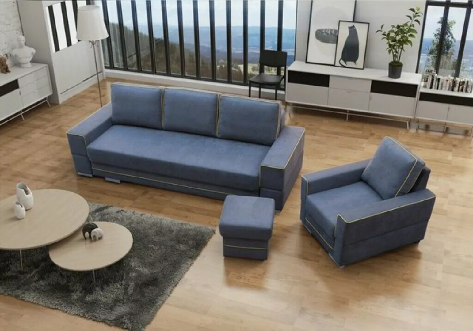 JVmoebel 4-Sitzer, 4 Sitzer Sofa Couch Polster Couchen Sofas Sitzer Big XXL günstig online kaufen