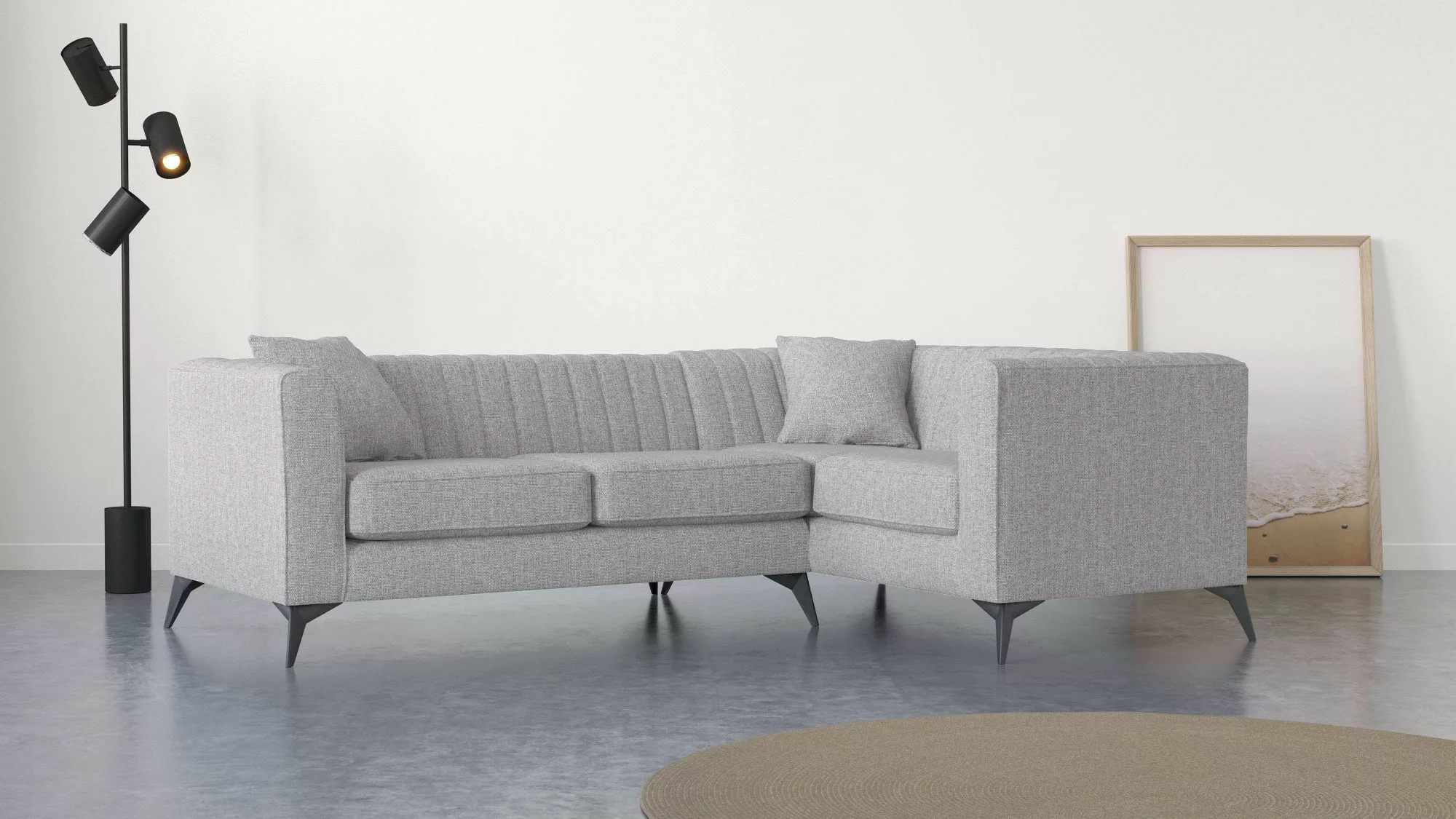 Places of Style Ecksofa »MATTHEW B/T/H: 240/167/74 cm«, L-Form, Steppung im günstig online kaufen