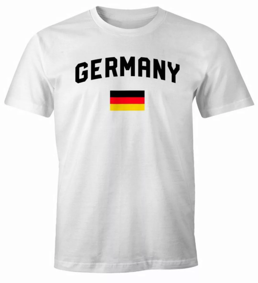 MoonWorks Print-Shirt Moonworks® Herren Deutschland Fan-Shirt T-Shirt Fußba günstig online kaufen