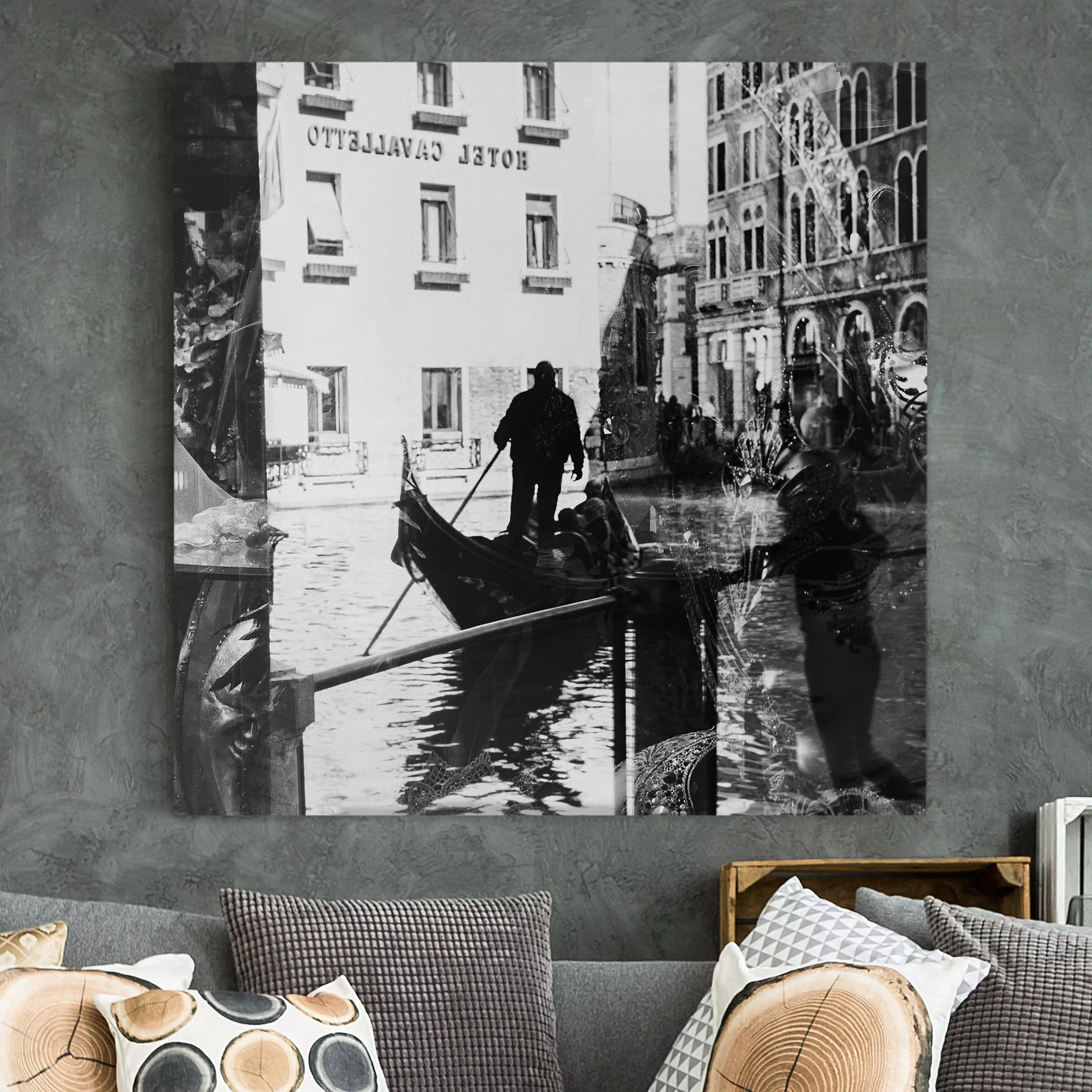 Leinwandbild Architektur & Skyline - Quadrat Venice Reflections günstig online kaufen