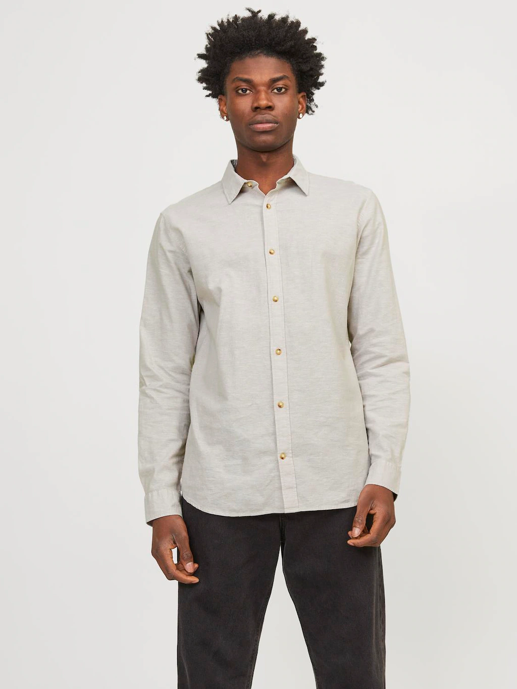 Jack & Jones Langarmhemd "JJESUMMER LINEN BLEND SHIRT LS SN" günstig online kaufen