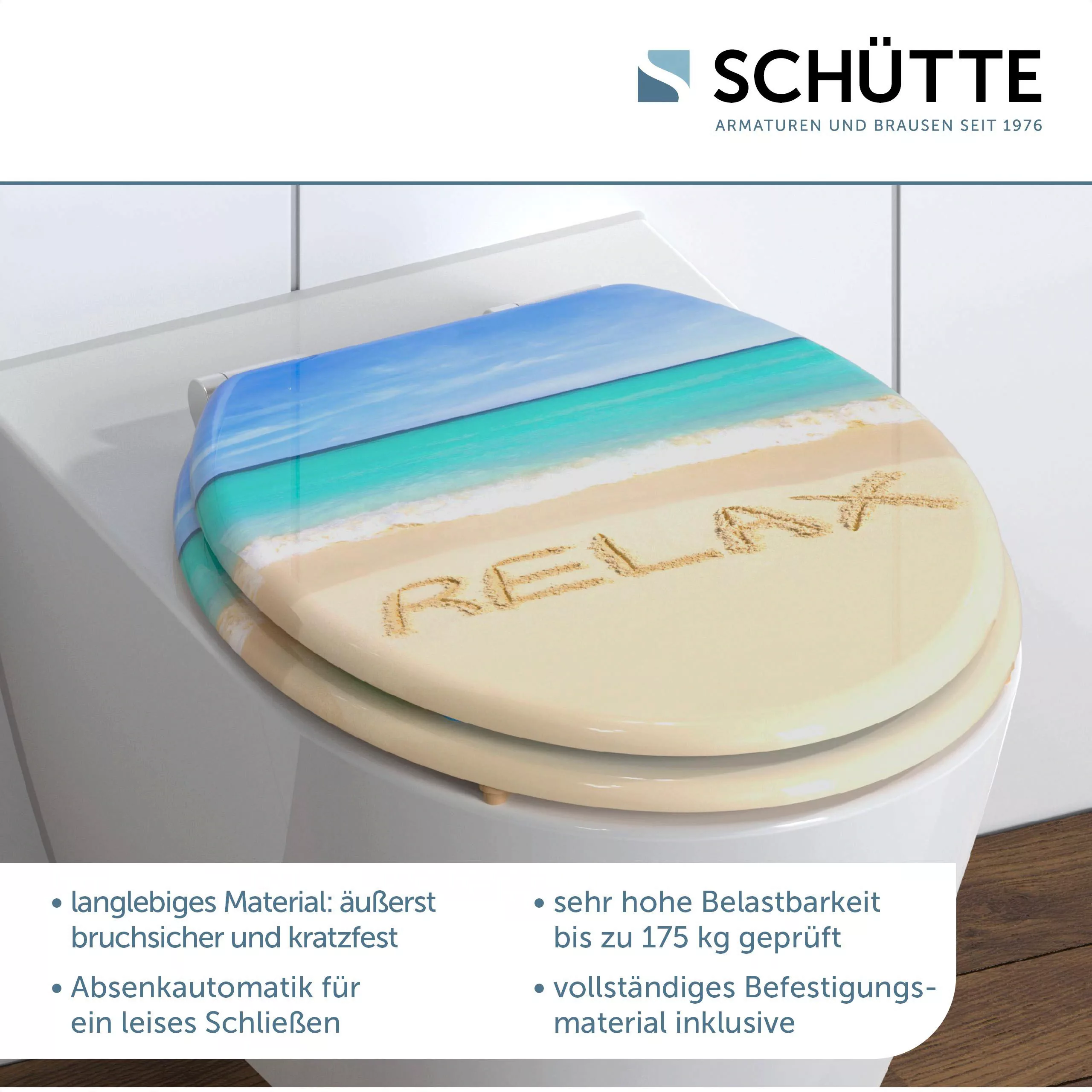 Schütte WC-Sitz "Relax", mit Absenkautomatik und Holzkern, MDF günstig online kaufen