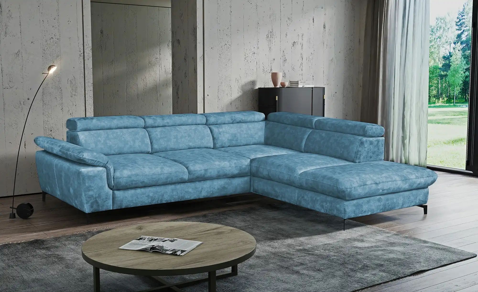 switch Ecksofa  Alegra ¦ blau ¦ Maße (cm): B: 277 H: 93 T: 237 Polstermöbel günstig online kaufen