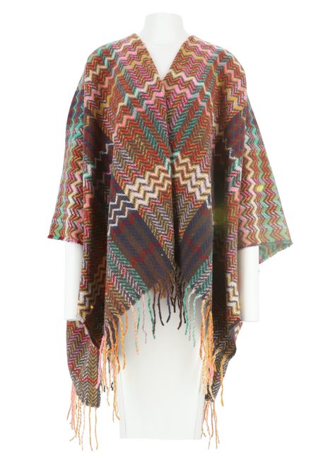 halsüberkopf Accessoires Cape Ruana gewebt im Ethnostyle günstig online kaufen