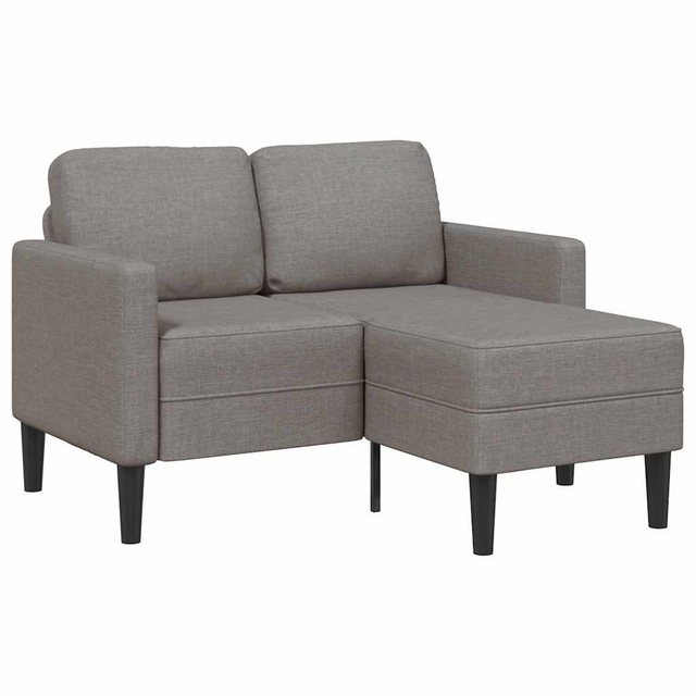 vidaXL Sofa 2-Sitzer-Sofa mit Chaiselongue L-Form Taupe 125 cm Stoff günstig online kaufen