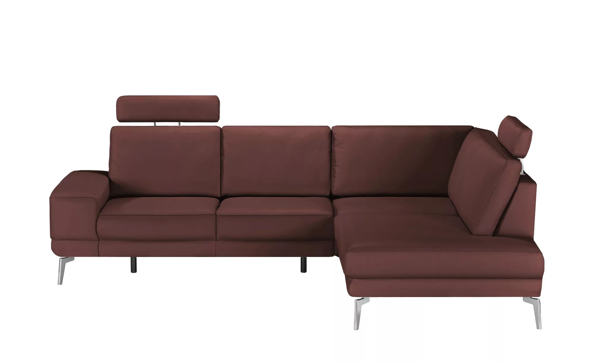 meinSofa Ecksofa aus Leder Dana ¦ rot ¦ Maße (cm): B: 269 H: 86 T: 222 Pols günstig online kaufen