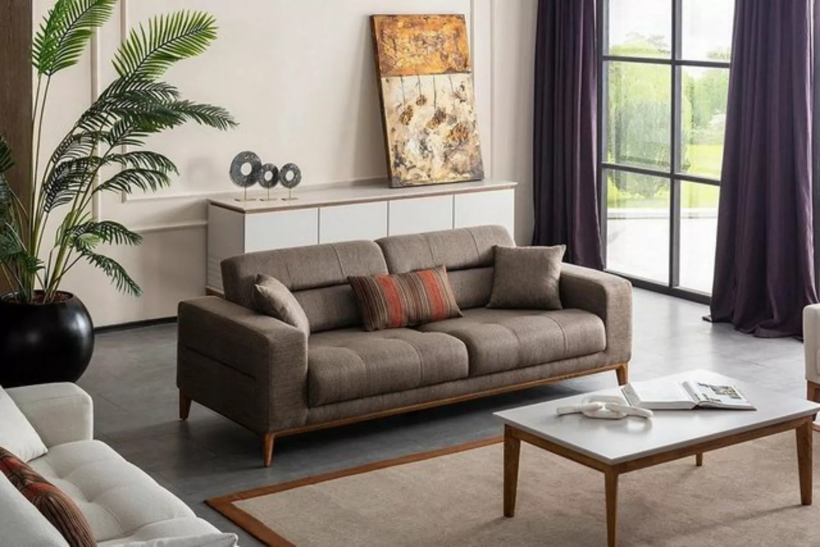 JVmoebel 3-Sitzer Luxus Wohnzimmer Sofa Dreisitzer Couch Modern Polstersofa günstig online kaufen