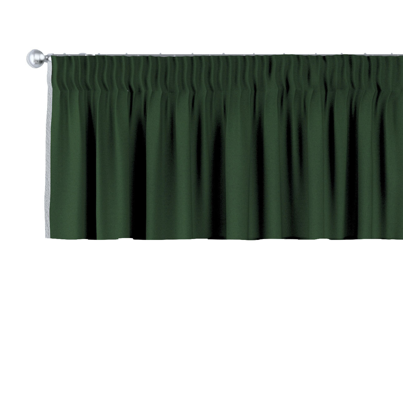 Kurzgardine mit Kräuselband, dunkelgrün, 130 x 40 cm, Quadro (144-33) günstig online kaufen