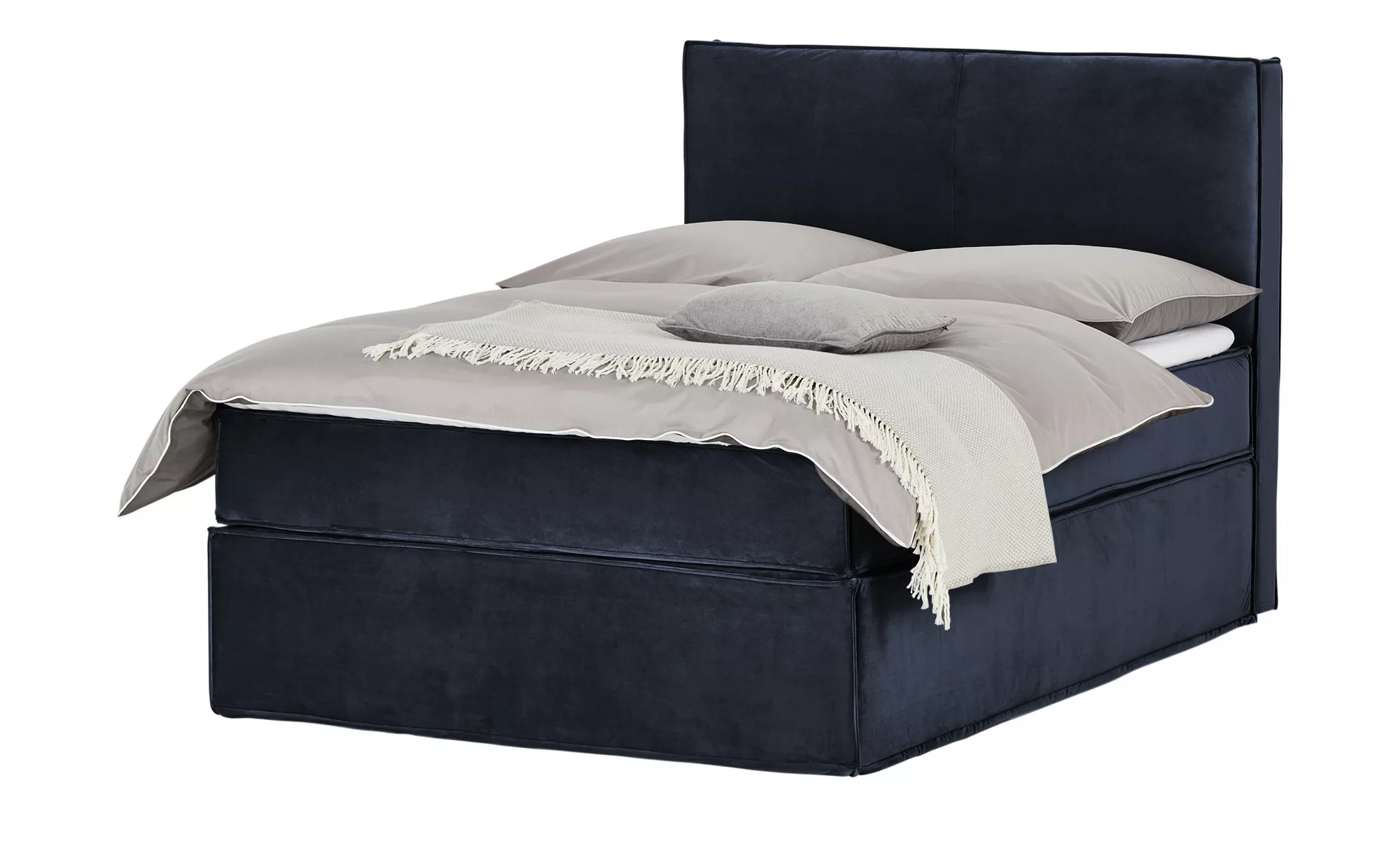 Boxi Boxspringbett 140 x 200 cm - blau - 140 cm - 125 cm - Betten > Boxspri günstig online kaufen