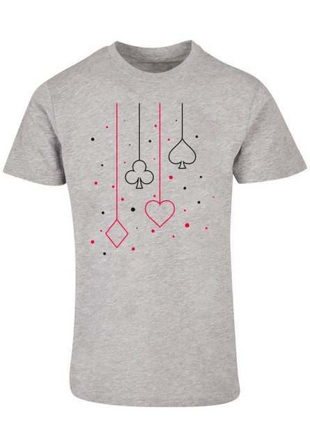 F4NT4STIC T-Shirt Herz Karo Kreuz Pik Print günstig online kaufen