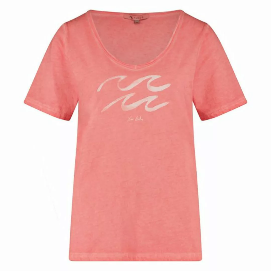Nukus Print-Shirt Wave Shirt T-Shirt aus Baumwolle mit Aufdruck in Sand ode günstig online kaufen