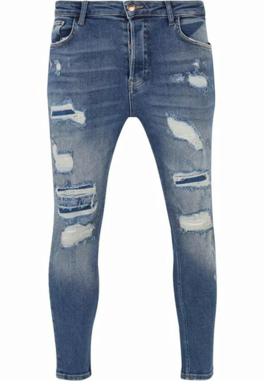 2Y Premium Bequeme Jeans 2Y Premium Herren 2Y Destroyed Skinny Cropped Deni günstig online kaufen