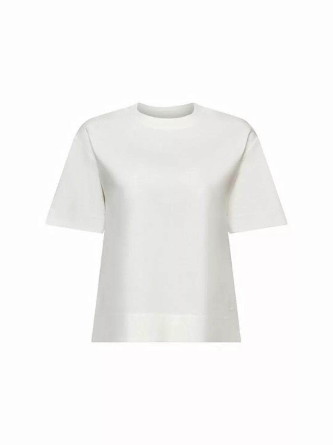 Esprit T-Shirt T-Shirt aus Pima-Baumwolle mit Rundhalsausschnitt (1-tlg) günstig online kaufen