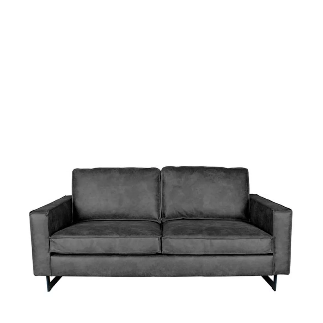 Modernes Lounge Sofa in Anthrazit Microfaser 166 cm breit günstig online kaufen