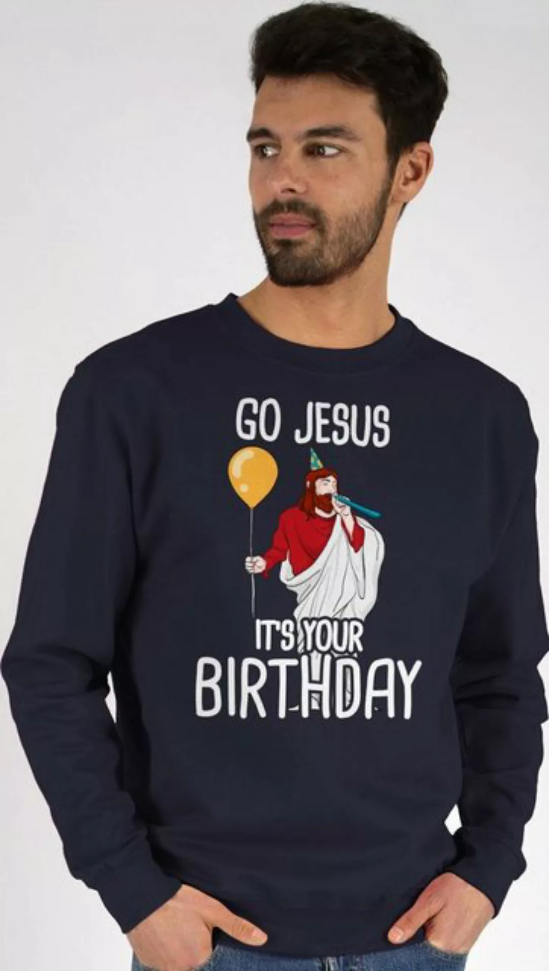 Shirtracer Sweatshirt Go Jesus it's your Birthday (1-tlg) Weihachten Kleidu günstig online kaufen